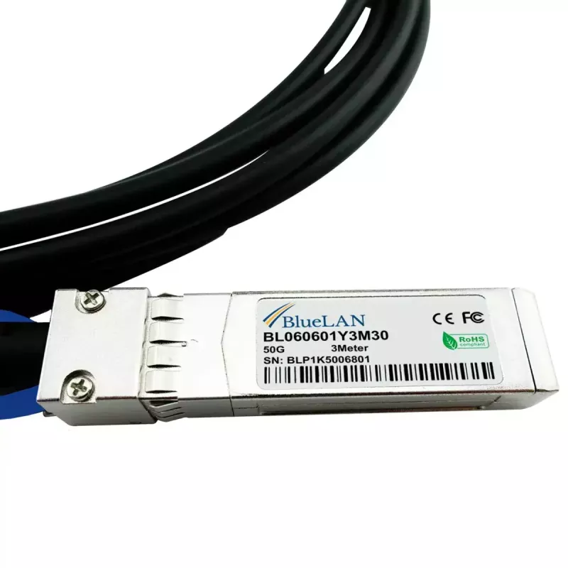 BlueOptics SFP-50G-CU2M-BL Cable DAC 50GBASE-CR SFP56 a SFP56, 2 m