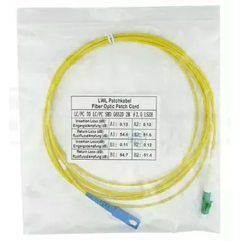 Cable de fibra óptica BlueOptics SFP2122BU0.5MX LC SC OS2 0,5 m amarillo