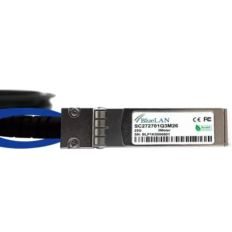 Cable de fibra óptica InfiniBand BlueOptics SFP-H25G-CU5M-BL 5 m SFP28 negro