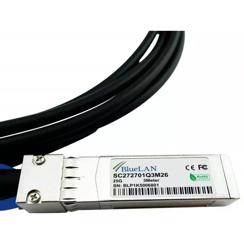 Cable de fibra óptica InfiniBand BlueOptics SFP-H25G-CU5M-BL 5 m SFP28 negro