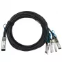 Cable de red BlueOptics DAC-Q28-S28-2M-BL QSFP28 4xSFP28 InfiniBand 2 m negro