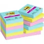 Papel de notas autoadhesivo Post-It 3M 622-12SS-COS, cuadrado 47,6×47,6 mm, 90 hojas, azul/verde/rosa