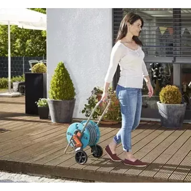Gardena CleverRoll S Set de carrete de manguera 20 m, turquesa/gris (18502-20)