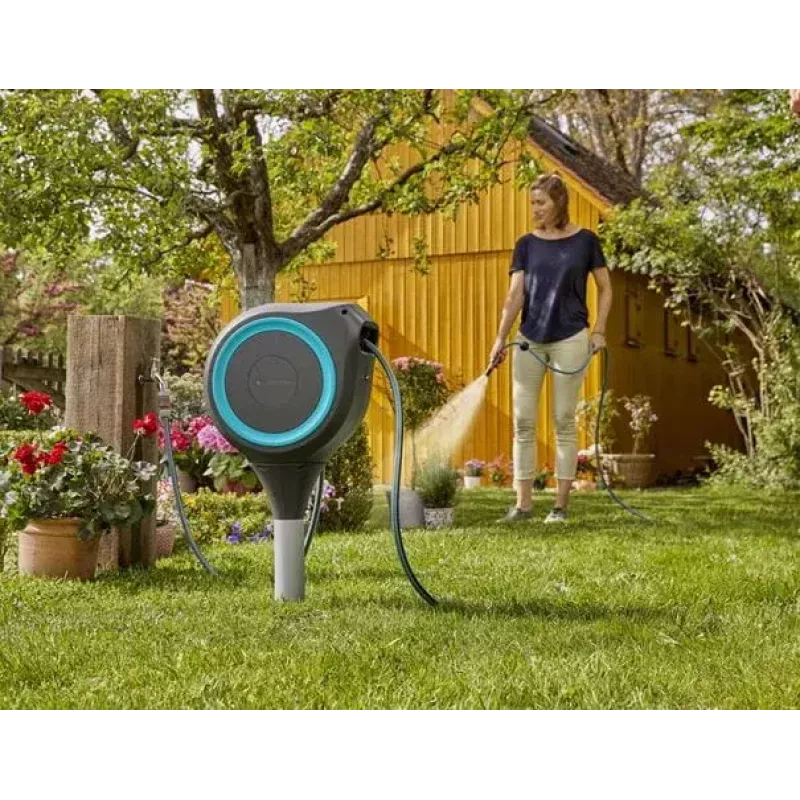 Manguera de jardín Gardena RollUp S 15 m de superficie teal