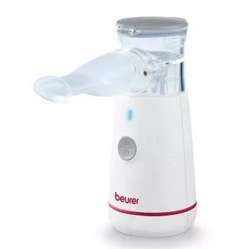 Nebulizador portátil Beurer IH47 — dispositivo de inhalación ultrasónico compacto, funcionamiento silencioso, a batería y red eléctrica