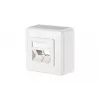METZ CONNECT 1309150002-E Placa de cubierta de pared, 2 módulos, blanco puro RAL 9010
