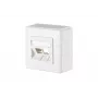 METZ CONNECT 1309150002-E placa de cubierta de pared, 2 módulos, blanco puro RAL 9010