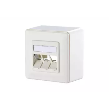 Placa de pared Metz Connect 1309160002-E RJ-45 blanca 85x85mm
