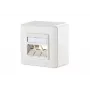Caja de conexión Metz Connect 1309160002-E RJ-45 blanca 85x85mm
