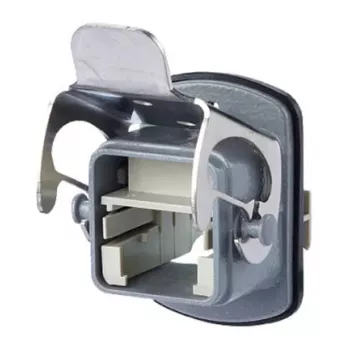 METZ CONNECT BTR E-DAT Industry IP67 V5 carcasa metálica de montaje en panel con brida, gris