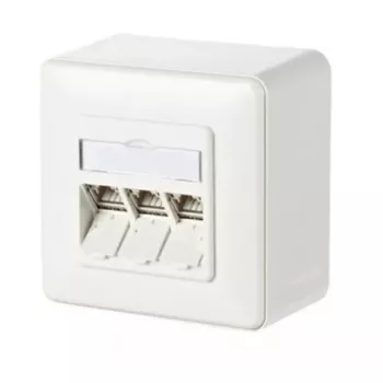 Toma RJ-45 METZ CONNECT 130B11D30002-E blanca