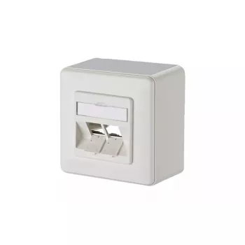 Toma 2 x RJ-45 METZ CONNECT 130B10D20002-E blanca