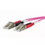 Cable de fibra óptica METZ CONNECT 151S1JOJO10E 1 m 2x LC rosa