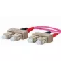 Cable de fibra óptica METZ CONNECT 151S1EOEO10E 2x SC OM4 1 m rosa