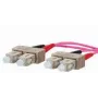 Cable de fibra óptica METZ CONNECT 151S1EOEO20E 2x SC OM4 2 m rosa