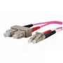 Cable de fibra óptica METZ CONNECT 151S1EOJO10E 2x SC 2x LC OM4 1 m rosa