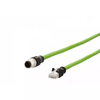 Cable de red METZ CONNECT 142M4D15100 RJ-45 M12 Cat5e 10 m verde