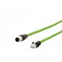 Cable de red METZ CONNECT 142M4D15100 RJ-45 M12 Cat5e 10 m verde