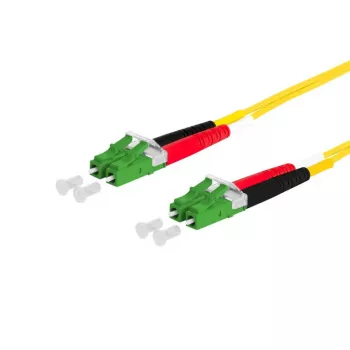 Cable de fibra óptica METZ CONNECT 151P1JAJA50E LCD LC/APC OS2 5 m amarillo