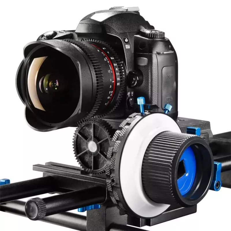 Follow Focus Walimex F3 negro azul blanco aluminio plástico 460 g