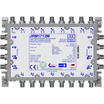 Multiconmutador de satélite JULTEC JRM1712M, 17 entradas a 12 salidas, cascada