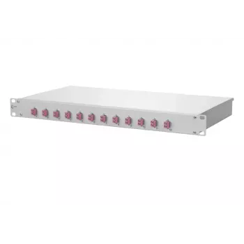 Patch panel METZ CONNECT 1502577512-F 1U conectores LC blanco aluminio acero