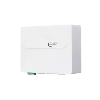 Toma de red MetzConnect 1501107G01HC, blanca, carcasa ABS/PC, 100×35×85 mm
