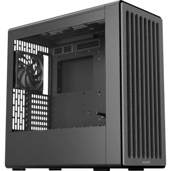 Caja de PC mid-tower HAVN BF 360 ATX negra con ventiladores RGB
