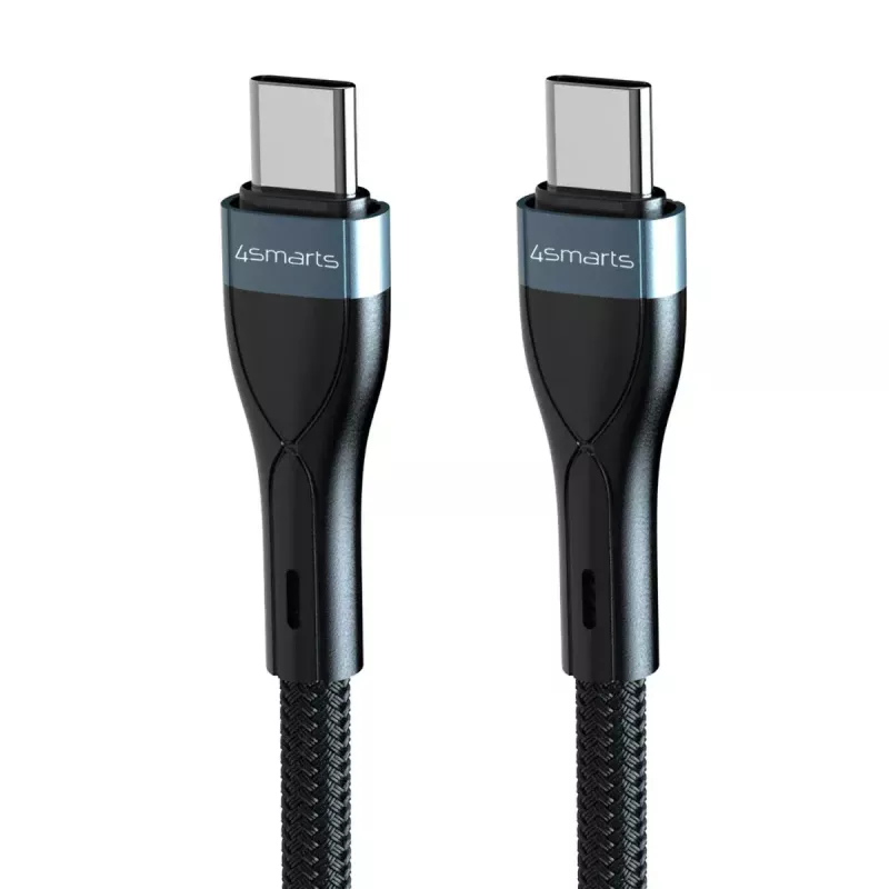 Cable USB-C a USB-C 1 m, 4smarts 540429, negro, 0,48 Gbit/s