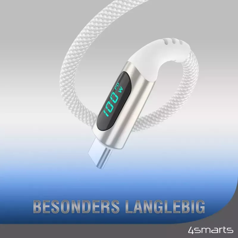 Cable USB 4smarts 540954 3 m USB-C blanco USB 2.0 0,48 Gbit/s