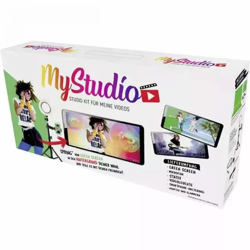 Pantalla verde EASYPIX MyStudio 62020 portátil ligera – fondo plegable para foto y vídeo