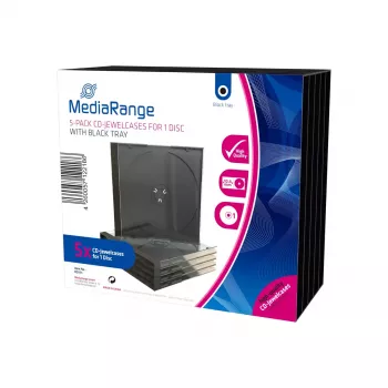 Estuche Jewel Case MediaRange BOX31 Negro Transparente