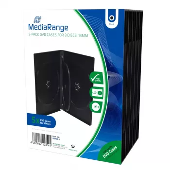 Estuche DVD MediaRange BOX35-3 Negro 3 discos