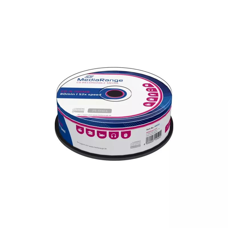 CD-R MediaRange MR201 700 MB 52x 25 uds.