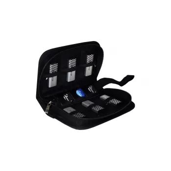 Estuche para tarjetas de memoria MediaRange BOX98 para 3 tarjetas Nylon Negro