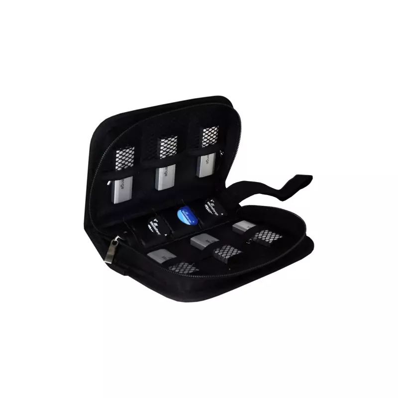 Estuche para tarjetas de memoria MediaRange BOX98 para 3 tarjetas Nylon Negro