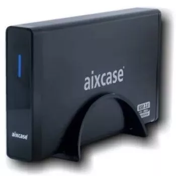 Caja para disco Aixcase AIX-BL35SU3 Negro 3,5 pulgadas