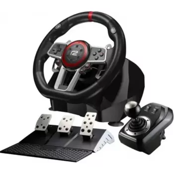 Volante de carreras ready2gaming Multi System Racing Wheel Pro R2GRACINGWHEELPRO para Switch PS4 PS3 PC — Force Feedback, volante y pedales incluidos