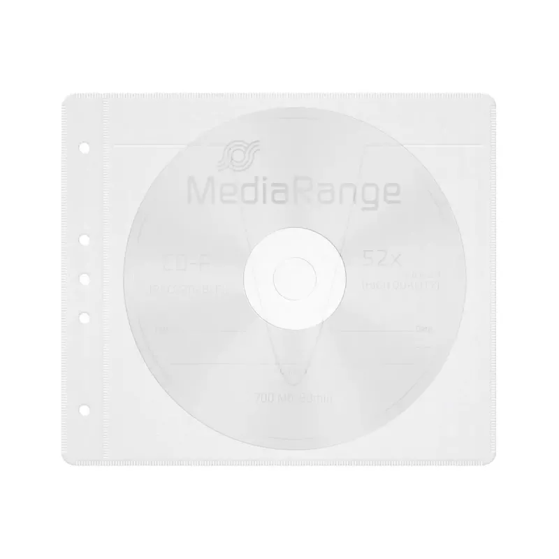 Funda protectora MediaRange BOX60 para 2 discos blanca