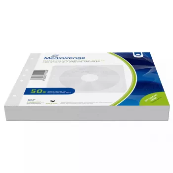 Funda protectora MediaRange BOX60 para 2 discos blanca