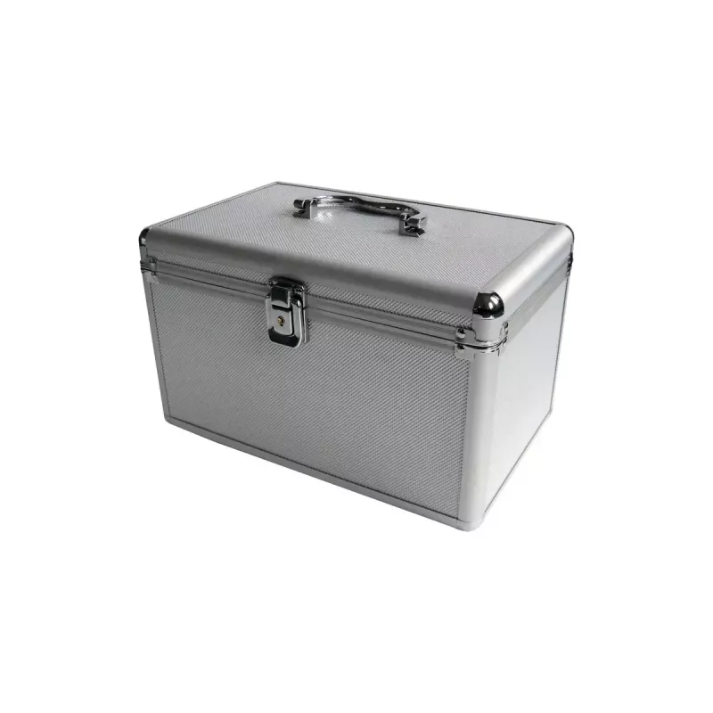 Caja MediaRange BOX79 para 120 discos plateada