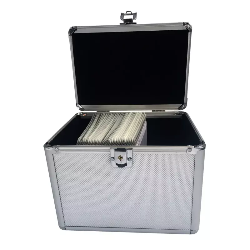 Caja MediaRange BOX79 para 120 discos plateada