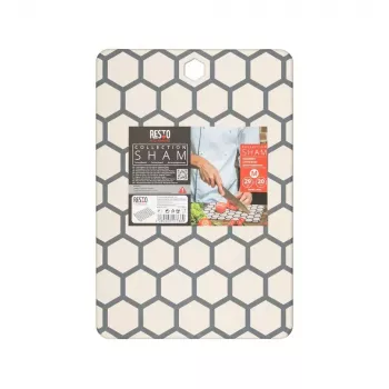 Resto Kitchenware 95402 Tabla de cortar rectangular de plástico gris blanco