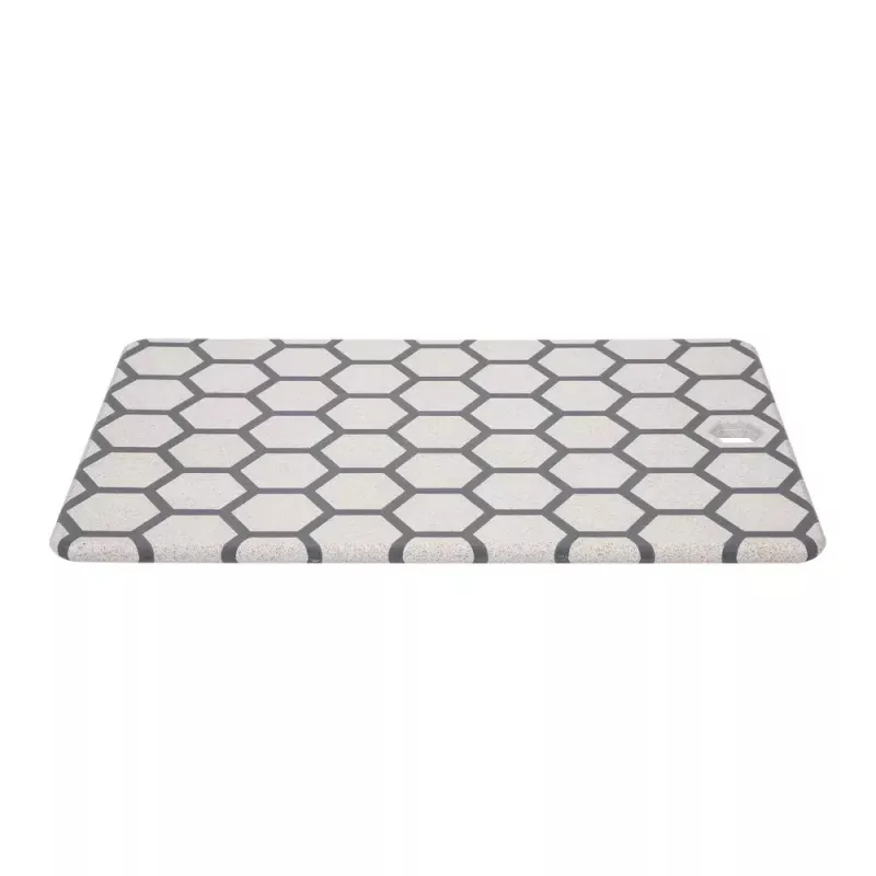 Resto Kitchenware 95402 Tabla de cortar rectangular de plástico gris blanco