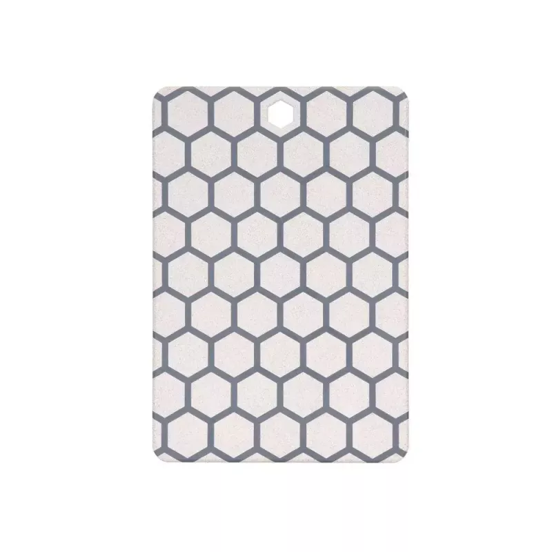 Resto Kitchenware 95402 Tabla de cortar rectangular de plástico gris blanco