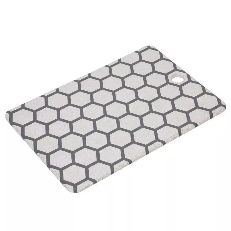 Resto Kitchenware 95402 Tabla de cortar rectangular de plástico gris blanco