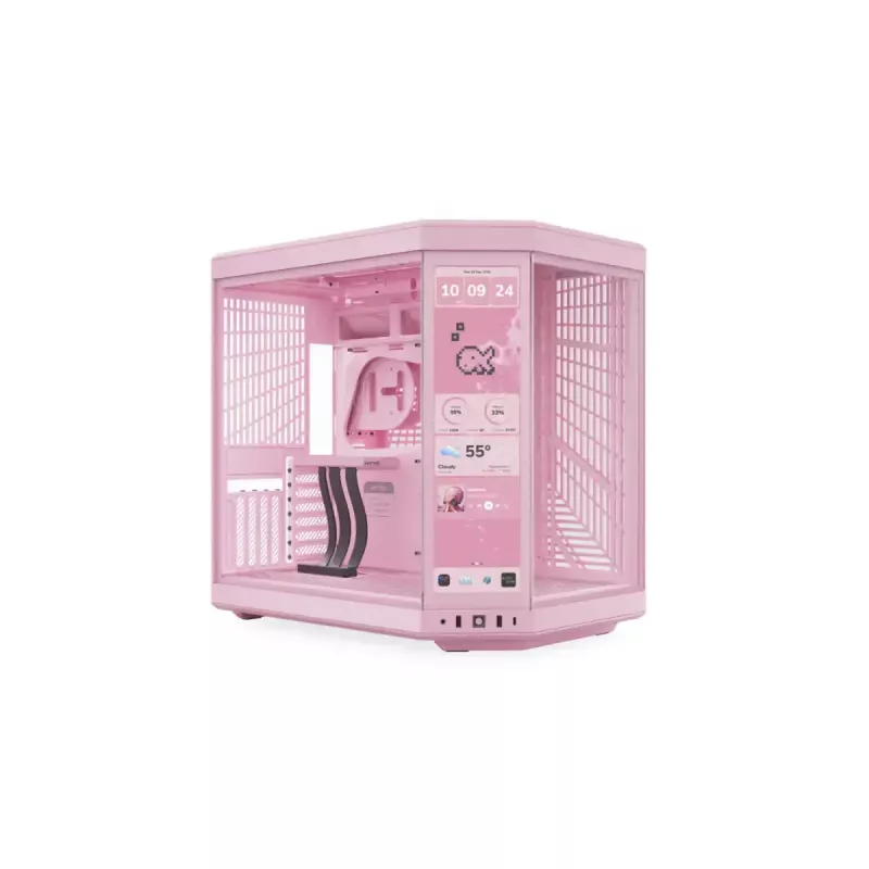 Monitor táctil HYTE Y70 Touch Display Upgrade Strawberry Milk — pantalla táctil rosa de 14,5