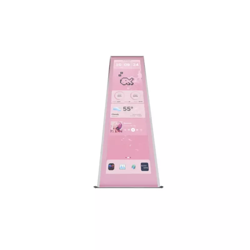 Monitor táctil HYTE Y70 Touch Display Upgrade Strawberry Milk — pantalla táctil rosa de 14,5