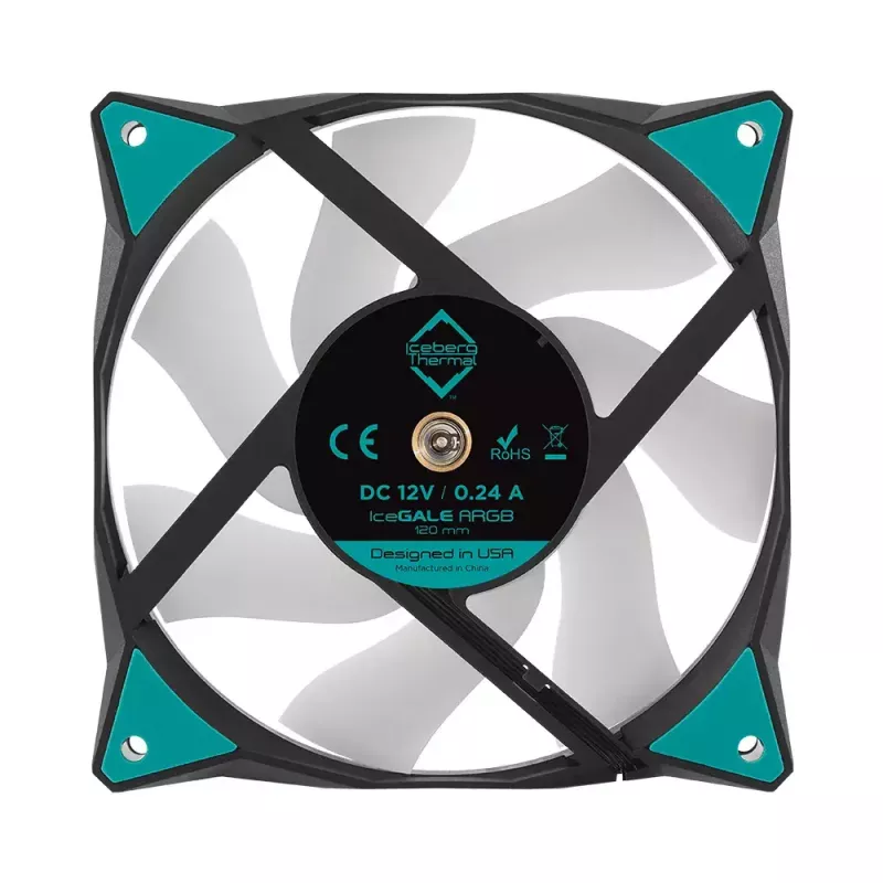 Ventilador Iceberg Thermal IceGALE ARGB 12 cm negro