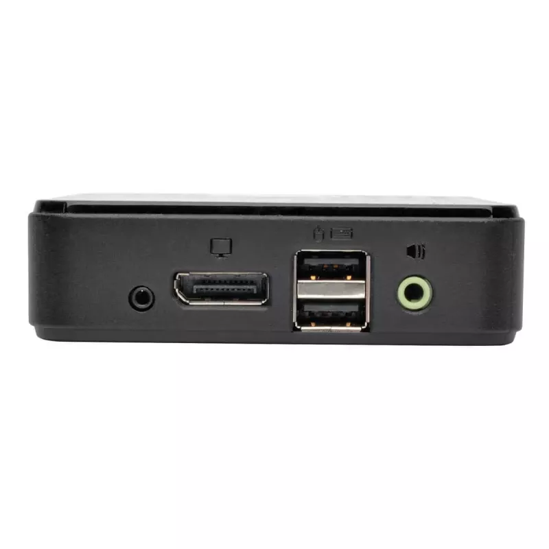 Conmutador KVM de 2 puertos DisplayPort Tripp Lite B004-DP2UA2-K, 4K@60Hz, teclado/ratón USB, audio, cable